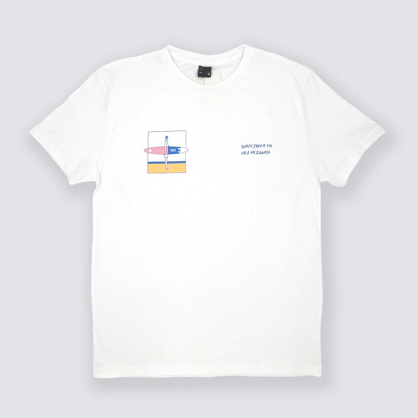 White Design T-shirt surfejarem