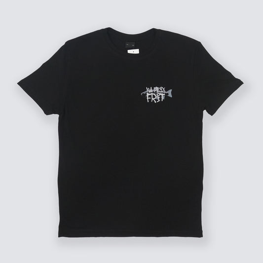 Black Design T-shirt na peix frit